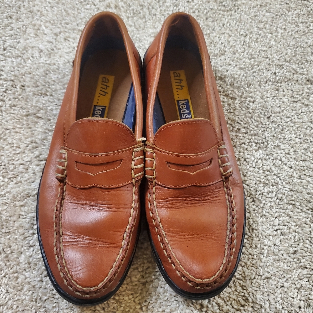 Keds Tan Leather Loafers